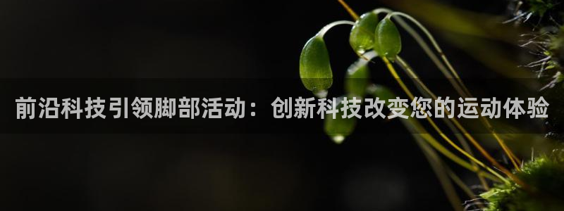注册意昂4：前沿科技引领脚部活动：创新科技改变您的运动体验