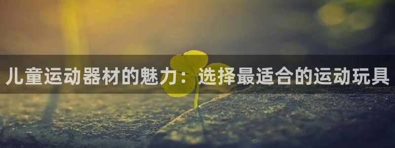 意昂体育4娱乐：儿童运动器材的魅力：选择最适合的运动