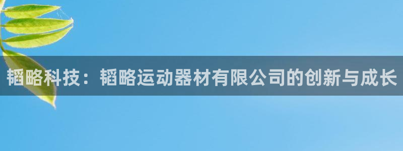 意昂4娱乐网站：韬略科技：韬略运动器材有限公司的创新