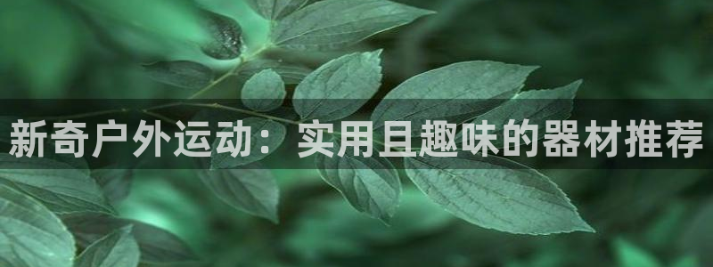 意昂4神州：新奇户外运动：实用且趣味的器材推荐