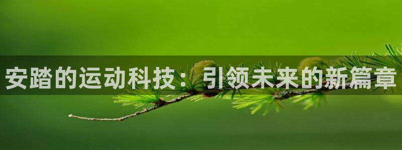 意昂体育4平台是正规平台吗：安踏的运动科技：引领未来